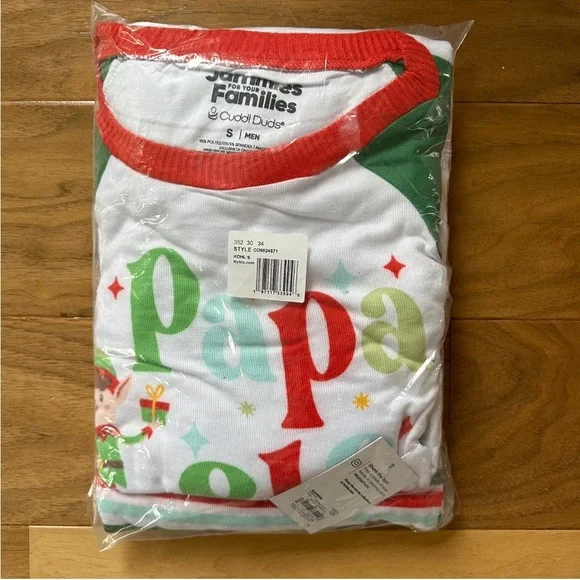 Brand New Men's Papa Elf Top & Bottoms Pajama Set by Cuddl Duds, Size Small, NWT - Picture 4 of 4